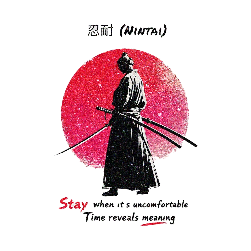 Nintai Patience Samurai Glitter Sticker